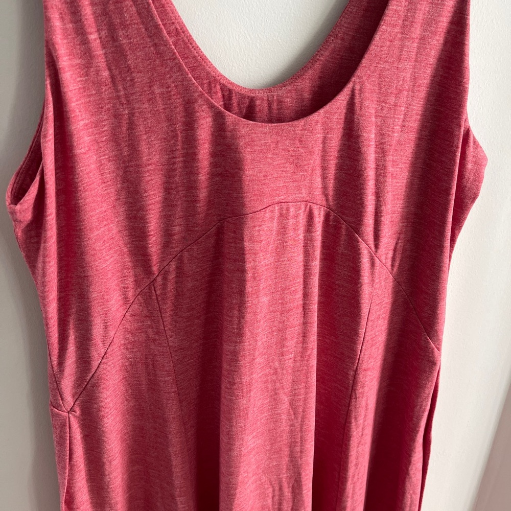 HALARA Coral-Red Maxi Tank Dress with Scoop Neck - Picture 4 of 12